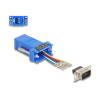 Delock - Serieller Adapter - DB-9 (M) schraubbar zu RJ-12 (6-polig) (W) - einzeln zuweisbare serielle Schnittstelle - Blau