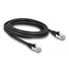 Delock RJ45 Netzwerkkabel Cat.6A S / FTP PUR Outdoor 3 m schwarz
