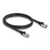 Delock RJ45 Netzwerkkabel Cat.6A S / FTP PUR Outdoor 1 m schwarz