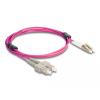 Delock LWL Kabel mit Metallarmierung LC Duplex zu SC Duplex Multimode OM4 2 m