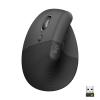 Logitech Lift Vertical Ergonomic Mouse - Vertikale Maus - ergonomisch - Für Linkshänder - optisch - 6 Tasten - kabellos - Bluetooth, 2.4 GHz - Logitech Logi Bolt USB-Receiver - Graphite