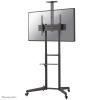 Neomounts by Newstar Mobile Floor Stand incl. AV- and cam shelf (height adjustable: 128,5-145 cm) / Black