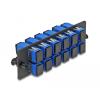 Delock LWL Adapter Panel SC Simplex UPC 12 Port blau