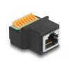 Delock RJ45 Buchse zu Terminalblock mit Drucktaster Adapter