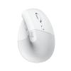 Logitech Lift for Business - Vertikale Maus - ergonomisch - 6 Tasten - kabellos - Bluetooth, 2.4 GHz - Logitech Logi Bolt USB-Receiver - Off-White