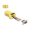 Delock - Serieller Adapter - DB-9 (W) schraubbar zu RJ-45 (8-polig) (W) - einzeln zuweisbare serielle Schnittstelle - Gelb
