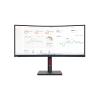 Lenovo ThinkVision T34w-30 - LED-Monitor - gebogen - 86.4 cm (34") - 3440 x 1440 UWQHD - VA - 350 cd / m² - 3000:1 - 4 ms - HDMI, DisplayPort, USB-C - Raven Black - mit ThinkVision MC 60 monitor webcam