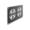Delock - Lüfterkonsolenabdeckplatte - für 2 Lüfter 92 x 92 mm - Rack montierbar - Dunkelgrau - 3U - 25.4 cm (10")