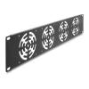 Delock - Lüfterkonsolenabdeckplatte - für 4 Lüfter 80 x 80 mm - Rack montierbar - Dunkelgrau - 2U - 48.3 cm (19")
