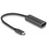 Delock - Videoadapter - 24 pin USB-C männlich zu HDMI weiblich - 20 cm - Grau - unterstützt 8K 30 Hz (7680 x 4320), DP Alt Modus-Support, Unterstützung für 3D-Video