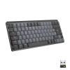 Logitech Master Series MX Mechanical Mini - Tastatur - hinterleuchtet - kabellos - Bluetooth LE - QWERTY - US International - Tastenschalter: Tactile Quiet - Graphite