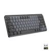 Logitech Master Series MX Mechanical Mini - Tastatur - hinterleuchtet - kabellos - Bluetooth LE - QWERTY - US International - Tastenschalter: Clicky - Graphite