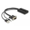 Delock HDMI zu VGA Adapter mit Audio 25 cm