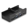 Delock - Hub - 5 Gbps, SD + micro SD Slot mit Sicherungsschraube - 2 x USB + 1 x USB-C - Desktop