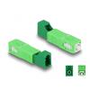 Delock LWL Hybrid Kupplung SC Simplex Stecker zu LC Simplex Buchse grün