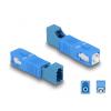 Delock LWL Hybrid Kupplung SC Simplex Stecker zu LC Simplex Buchse blau
