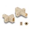 Delock LWL Hybrid Kupplung LC Simplex Buchse zu ST Simplex Buchse beige