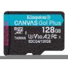 Kingston Canvas Go! Plus - Flash-Speicherkarte - 128 GB - A2 / Video Class V30 / UHS-I U3 / Class10 - microSDXC UHS-I