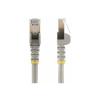 StarTech.com 7,5m CAT6a Kabel - grau - CAT6a Kabel - STP- Snagless-RJ45 - Patch-Kabel - RJ-45 (M) zu RJ-45 (M) - 7.5 m - STP - CAT 6a - geformt, ohne Haken - Grau