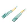 Eaton Tripp Lite Series 10Gb / 40Gb / 100Gb Duplex Multimode 50 / 125 OM4 LSZH Fiber Patch Cable (LC / LC), Aqua, 3M (9.8 ft.) - Patch-Kabel - LC Multi-Mode (M) zu LC Multi-Mode (M) - 3 m - 3 m - Glasfaser - Duplex - 50 / 125 Mikrometer - OM4 - Aquamarin