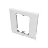 Modulare AV-Frontplattenkomponente - Einzelrahmen UK - Rahmen, der zwei Module aufnimmt - passt zu tc3 Rückbox1g oder jeder Standard-Einzelrahmen UK Rückbox (Pattress) - 86 x 86 mm - Kunststoff - weiß