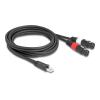 Delock Adapterkabel RJ45 Stecker zu 2 x XLR 3 Pin Buchse schwarz 2 m