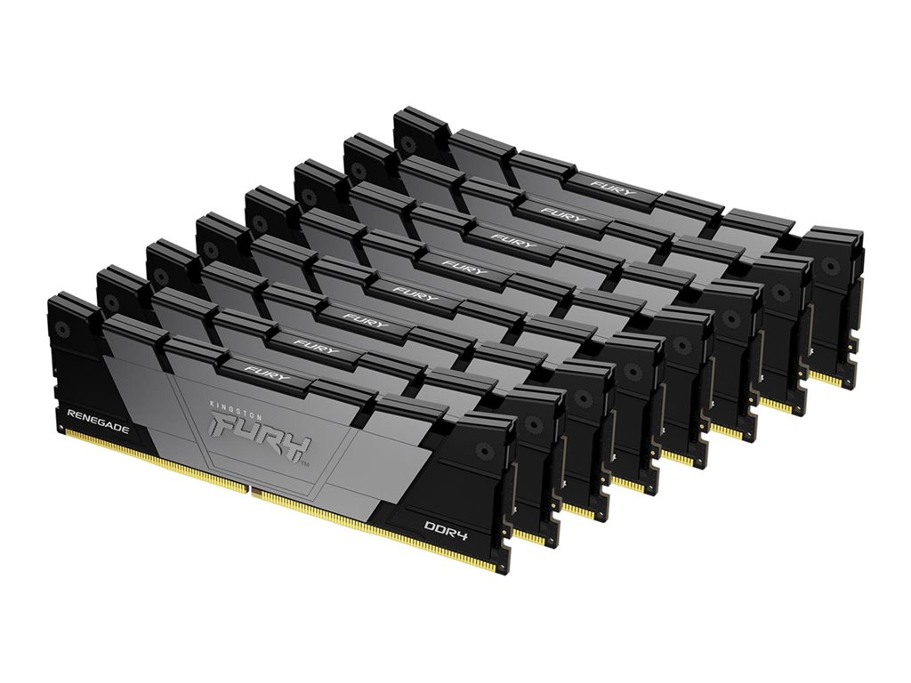 Kingston FURY Renegade - DDR4 - Kit - 256 GB: 8 x 32 GB - DIMM 288-PIN - 3200 MT / s / PC4-25600 - CL16 - 1.35 V - ungepuffert - non-ECC - Schwarz