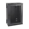 Eaton Tripp Lite Series 18U Wall Mount Rack Enclosure Server Cabinet Hinged Wallmount 13" Depth - Schrank Netzwerkschrank - geeignet für Wandmontage - Schwarz - 18U - 48.3 cm (19")