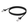 3 m CAT6-Kabel - RJ45 (m) zu RJ45 (m) - STP geschirmtes Twisted-Pair - CAT 6a - 10 Gbps - 24 AWG - mit Knickschutz - schwarz