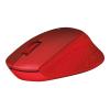 Logitech M330 SILENT PLUS - Maus - 3 Tasten - kabellos - 2.4 GHz - kabelloser Empfänger (USB) - Rot