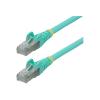StarTech.com 1,5 m CAT6a Kabel, LSZH, 10Gbit SFTP Netzwerk / Ethernet Kabel - Patch-Kabel - RJ-45 (M) zu RJ-45 (M) - 1.5 m - S / FTP - CAT 6a - IEEE 802.3bt - halogenfrei, geformt, ohne Haken, verseilt - Aquamarin