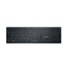 CHERRY KW X ULP - Tastatur - hintergrundbeleuchtet - kabellos - 2.4 GHz, Bluetooth 5.2, kabelgebunden - QWERTZ - Deutsch - Tastenschalter: CHERRY MX Ultra Low Profile - Schwarz - plastikfreie Verpackung