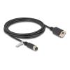 Delock M12 Kabel A-kodiert 8 Pin Buchse zu RJ45 Buchse zum Einbau Cat.5e FTP 3 m schwarz