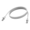 1 m CAT6-Kabel - RJ45 (m) zu RJ45 (m) - STP geschirmtes Twisted-Pair - CAT 6a - 10 Gbps - 24 AWG - mit Knickschutz - weiß