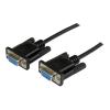 StarTech.com 2m DB9 RS232 Seriell Nullmodemkabel - Bu / Bu - 9-pin seriell Null-Modem Anschlusskabel - Schwarz - Nullmodemkabel - DB-9 (W) zu DB-9 (W) - 2 m - geformt, Daumenschrauben - Schwarz - für P / N: PCI2S5502, PEX4S953, PEX4S953LP