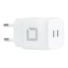 DICOTA Comfort - Netzteil - 45 Watt - 2.5 A - PD 3.0 - 2 Ausgabeanschlussstellen (24 pin USB-C) - weiß