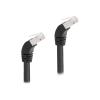 Delock RJ45 Netzwerkkabel Cat.6A S / FTP 45 Grad nach unten gewinkelt 0,5 m schwarz