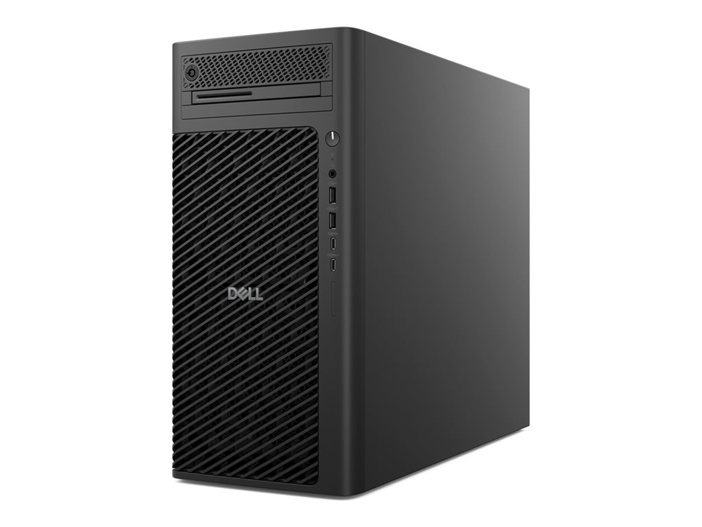 Dell Pro Max Tower T2 FCT2250 - Tower - Core Ultra 7 265 / 2.4 GHz - vPro Enterprise - RAM 32 GB - SSD 1 TB - SED, NVMe, TLC - RTX A1000 - 1GbE - Win 11 Pro - Monitor: keiner - Schwarz - BTS - mit 3 Jahre Basis Vor-Ort