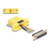 Delock - Serieller Adapter - DB-25 (W) zu RJ-45 (W) - CAT 5 / 5e / 6 - Daumenschrauben - Gelb