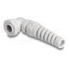 Delock - Kabelverschraubung - 90° gewinkelt, PG9, mit Zugentlastung - gray (RAL 7035)