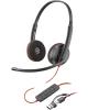 Poly Blackwire 3220 - Blackwire 3200 Series - Headset - On-Ear - kabelgebunden - USB-C - Schwarz - Zertifiziert für Skype für Unternehmen, Cisco Jabber Certified, Avaya Certified, UC-zertifiziert - Replaces Poly SKU 209749-104