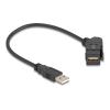 Delock - USB-Verlängerungskabel - USB (M) gerade zu USB (W) gewinkelt, panelmontierbar - USB 2.0 - 0.8 A - 30 cm - Schwarz