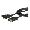 StarTech.com 90cm aktives HDMI auf VGA Konverter Kabel -  HDMI zu VGA Adapter 0,9m - Schwarz - 1920x1200 / 1080p - Adapterkabel - HDMI, Mikro-USB Typ B (nur Strom) zu HD-15 (VGA) männlich - 1 m - Schwarz - aktiv, 1920 x 1200 (WUXGA) Support