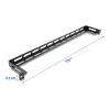 Delock - Kabelführungsplatte für Schaltschrank - L-shaped, 80 mm, with cable tie fastening - Schwarz - 0.5U - 48.3 cm (19")