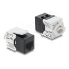 Delock  Keystone Modul RJ45 Buchse zu LSA Cat.6 UTP mit Verschlussclip und kabelbinderfrei