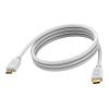2 m HDMI-Kabel - 8k bei 60 Hz - HDMI-Version 2.1 - 48 Gbps - doppelt abgeschirmt - vergoldete Stecker - HDMI (m) zu HDMI (m) - Außendurchmesser 7,3 mm - 28 AWG - weiß