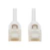 Eaton Tripp Lite Series Safe-IT Cat6a 10G Snagless Antibacterial Slim UTP Ethernet Cable (RJ45 M / M), White, 7 ft. (2.13 m) - Netzwerkkabel - RJ-45 (M) zu RJ-45 (M) - 2.1 m - UTP - CAT 6a - ohne Haken, verseilt - weiß