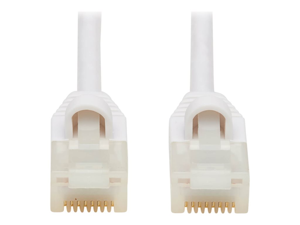 Eaton Tripp Lite Series Safe-IT Cat6a 10G Snagless Antibacterial Slim UTP Ethernet Cable (RJ45 M / M), White, 7 ft. (2.13 m) - Netzwerkkabel - RJ-45 (M) zu RJ-45 (M) - 2.1 m - UTP - CAT 6a - ohne Haken, verseilt - weiß