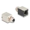 Delock M12 Adapter X-kodiert 8 Pin Buchse zu RJ45 Buchse Cat.6A STP geschirmt gerade