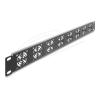 Delock - Lüfterkonsolenabdeckplatte - für 8 Lüfter 40 x 40 mm - Rack montierbar - Dunkelgrau - 1U - 48.3 cm (19")
